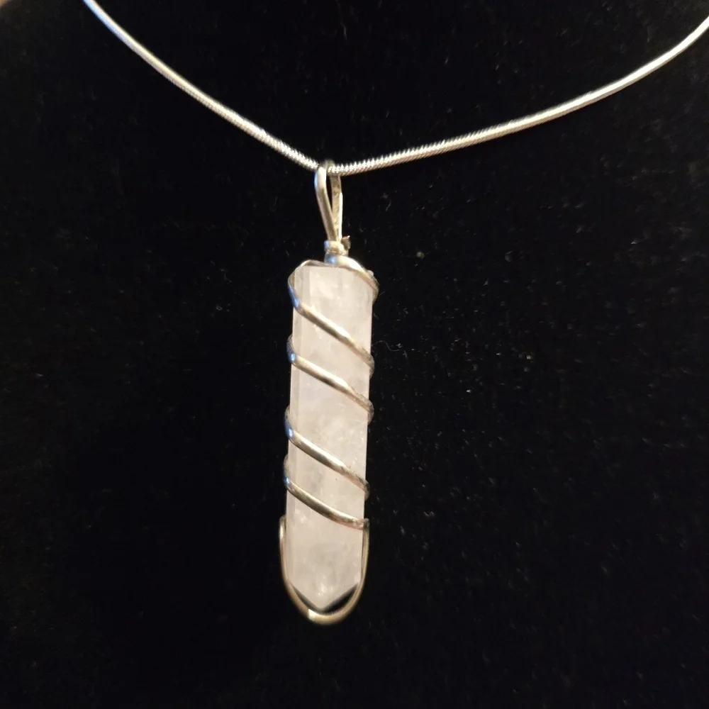 Crystal Necklace with Silver Plated 20